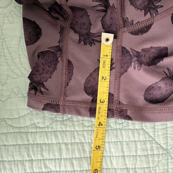 Born Primitive Hustle Booty Shorts Womens XL Purple Pineapple Print Workout - Picture 5 of 7
